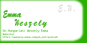 emma weszely business card